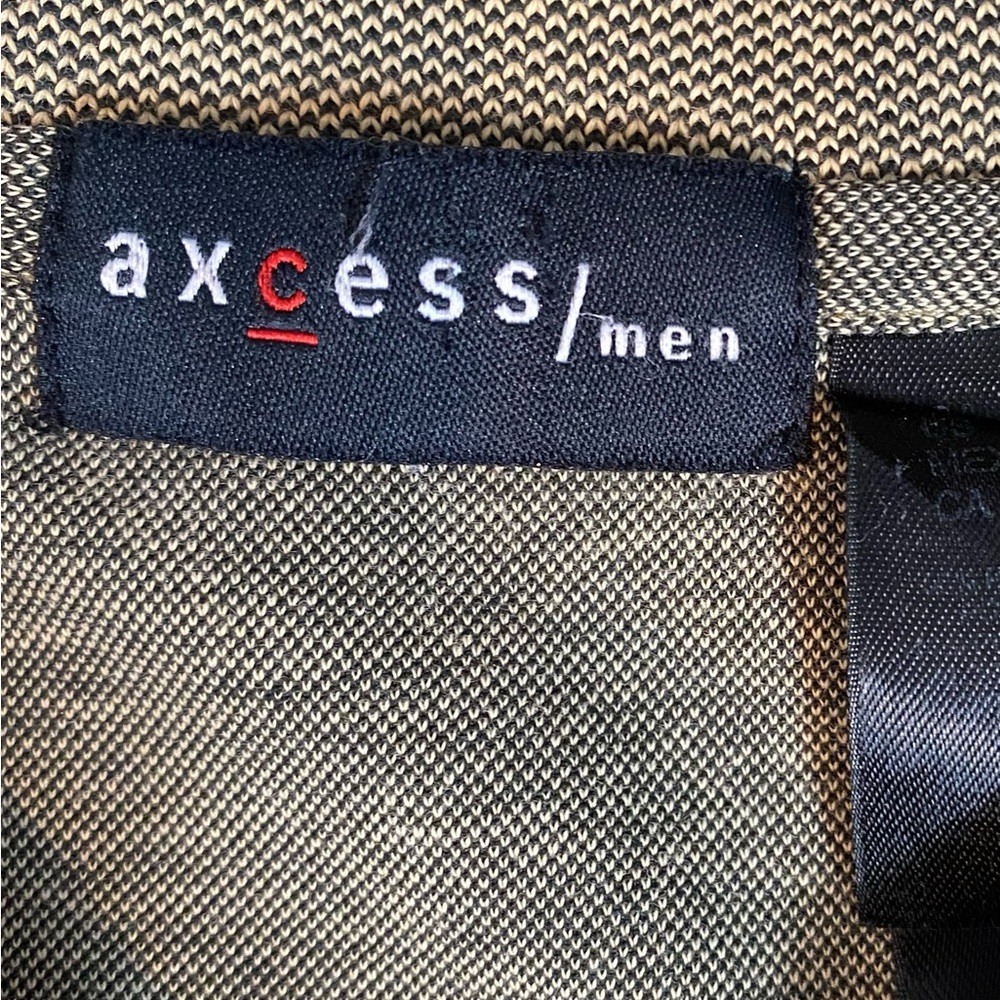 AXCESS Men's size large Gray/Olive Polo Shirt with Horizontal Stripe Detail - Picture 5 of 6